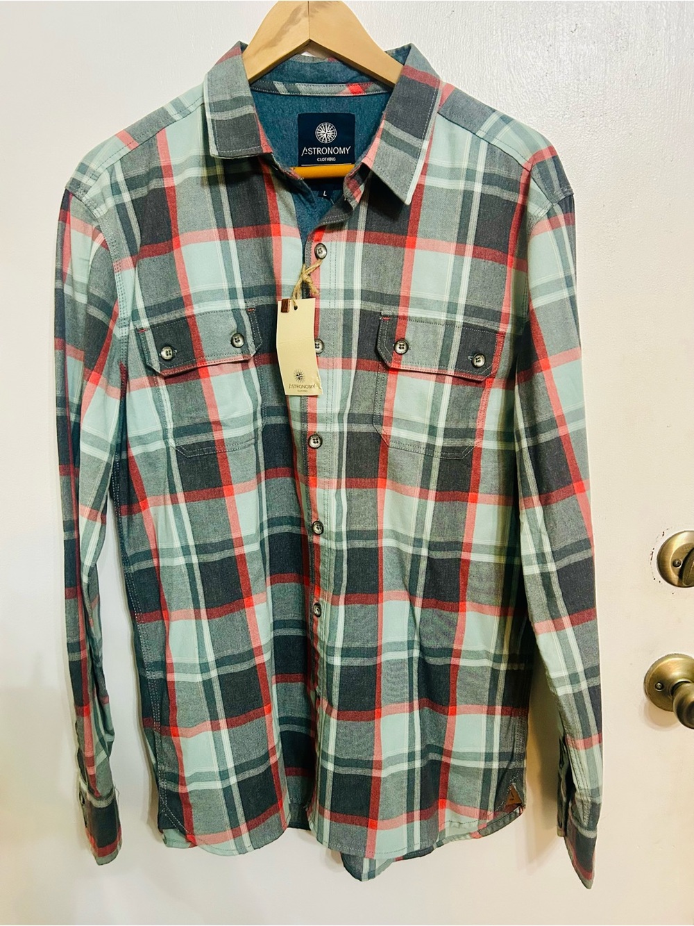Astronomy Plaid Button-Down Shirt